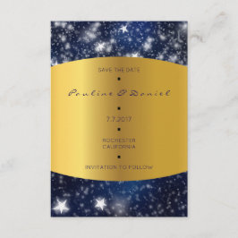 Sparen de Datum Ster Night Stars Gold Save The Date