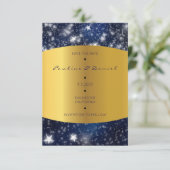 Sparen de Datum Ster Night Stars Gold Save The Date (Staand voorkant)