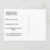 Sparen de Datum Sweet Modern Wedding de Foto Annou Aankondigingskaart (Achterkant)