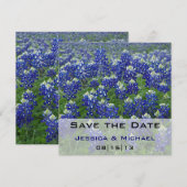 Sparen de Datum Texas Bluebonnets Floral Save The Date (Voorkant / Achterkant)