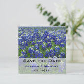 Sparen de Datum Texas Bluebonnets Floral Save The Date (Staand voorkant)