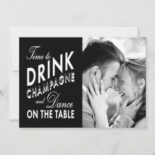 Sparen de Datum - tijd aan Drink Champagne Save The Date