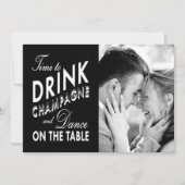 Sparen de Datum - tijd aan Drink Champagne Save The Date (Voorkant)