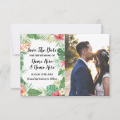 Sparen de Datum tropische Aloha Floral Flowers Fot Save The Date (Voorkant)