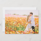 Sparen de datum tropische groene fotokaart aankondiging (Achterkant)