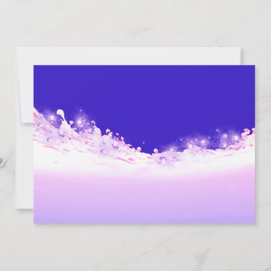 Sparen de Datum Tropische Oceaan roze Golf Ombre I Save The Date (Achterkant)