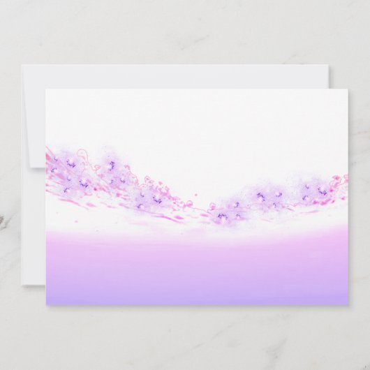 Sparen de Datum Tropische Oceaanroze Golven Kobalt Save The Date (Achterkant)