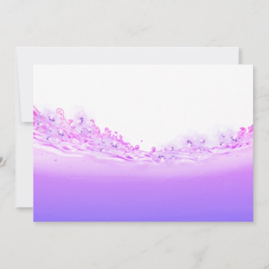 Sparen de Datum Tropische Oceaanroze Golven Kobalt Save The Date (Achterkant)