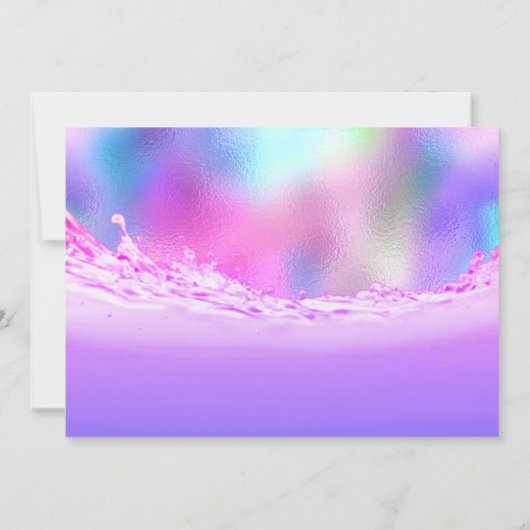 Sparen de Datum Tropische oceaanroze golven op str Save The Date (Achterkant)