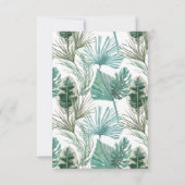 Sparen de Datum Tropische Roze bruiloft van het Fl Save The Date (Achterkant)