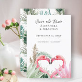 Sparen de Datum Tropische Roze bruiloft van het Fl Save The Date