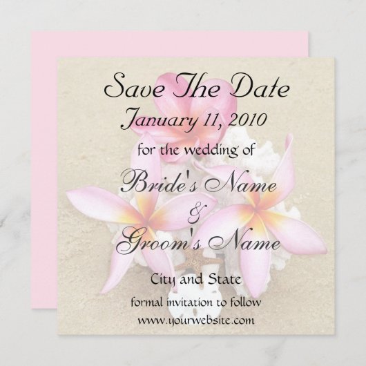 Sparen de Datum Tropische Weddenschap Save The Date (Voorkant / Achterkant)