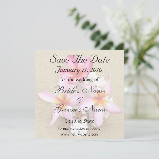 Sparen de Datum Tropische Weddenschap Save The Date (Staand voorkant)