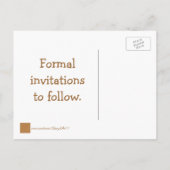 Sparen de datum trouwende briefkaarten, Turquoise  Aankondigingskaart (Achterkant)