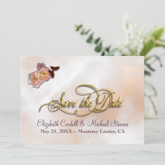  sparen de Datum trouwkaart Save The Date (Staand voorkant)