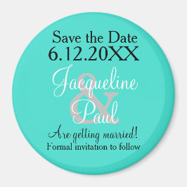 Sparen de Datum Turquoise Magnets Magneet