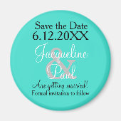 Sparen de Datum Turquoise Magnets Magneet (Voorkant)