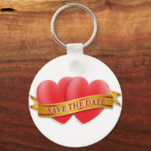 Sparen de datum twee harten sleutelhanger (Voorkant)
