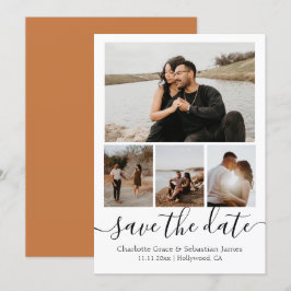 Sparen de Datum Typografie Aangepaste 4 Foto Save The Date