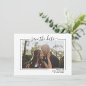 Sparen de Datum Typografie de Kaart van het Wedden (Staand voorkant)