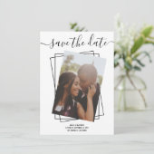 Sparen de Datum Typografie de Kaart van het Wedden (Staand voorkant)