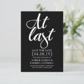 Sparen de Datum uitnodigen | Eindelijk Save The Date (Staand voorkant)