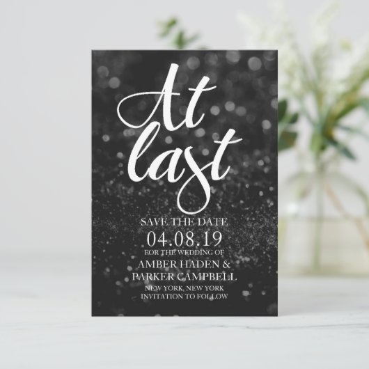 Sparen de Datum uitnodigen | Laatste Fab Save The Date (Staand voorkant)