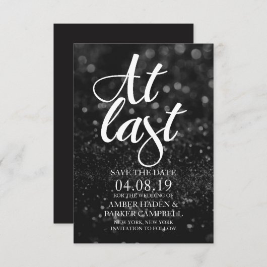 Sparen de Datum uitnodigen | Laatste Fab Save The Date (Voorkant / Achterkant)