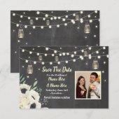 Sparen de Datum Uitnodiging de Robuuste Vuurbrande (Voorkant / Achterkant)