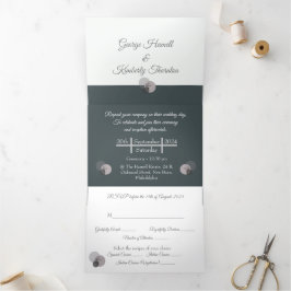 Sparen de Datum (Uitnodiging en RSVP kaart/ 2 in 1 Drieluik Aankondiging