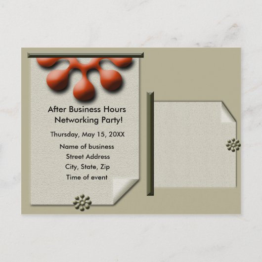 Sparen de Datum Uitnodiging het Speciale Gebeurten (Achterkant)