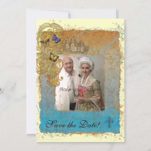 Sparen de datum Uitnodiging van de Foto van het St (Voorkant)