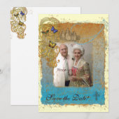 Sparen de datum Uitnodiging van de Foto van het St (Voorkant / Achterkant)