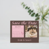 Sparen de Datum Uitnodiging van de Kalender van Ju (Staand voorkant)