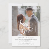 Sparen de Datum Uitnodiging van het Elegant Wedden (Voorkant)