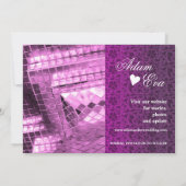 Sparen de Datum Uitnodiging Violet Gemstone Mosaic (Achterkant)