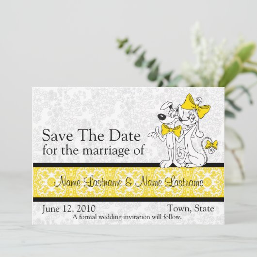 Sparen de Datum Uitnodigingen van de bruiloft (Staand voorkant)