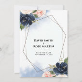 Sparen de Datum Uitnodigingen van de Weddenschap (Achterkant)