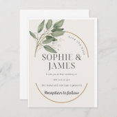 Sparen de Datum Uitnodigingen van de Weddenschap (Voorkant / Achterkant)