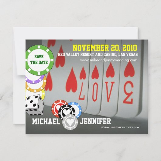 Sparen de Datum Uitnodigingskaart 6 Save The Date (Voorkant)