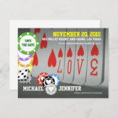 Sparen de Datum Uitnodigingskaart 6 Save The Date (Voorkant / Achterkant)