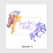 Sparen de Datum Unicorn Sticker van de Contour (Vel)