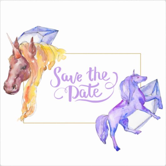 Sparen de Datum Unicorn Sticker van de Contour (Voorkant)
