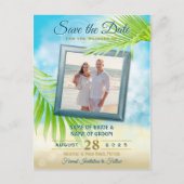 Sparen de Datum Uw Beach van de Beach Wedstrijd Pa Aankondigingskaart (Voorkant)