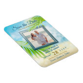 Sparen de Datum Uw Beach van de Beach Wedstrijd Pa Magneet (Rechterzijde)