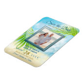 Sparen de Datum Uw Beach van de Beach Wedstrijd Pa Magneet (Linkerzijde)