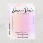 Sparen de Datum van de Aangepaste Eenvoudige Marr Aankondigingskaart (Voorkant / Achterkant)