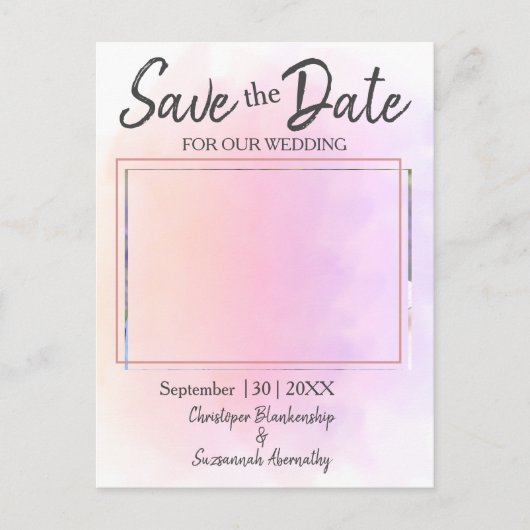 Sparen de Datum van de Aangepaste Eenvoudige Marr Aankondigingskaart (Voorkant)