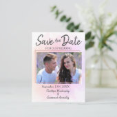 Sparen de Datum van de Aangepaste Eenvoudige Marr Aankondigingskaart (Staand voorkant)