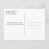 Sparen de Datum van de Aangepaste Eenvoudige Marri Aankondigingskaart (Achterkant)